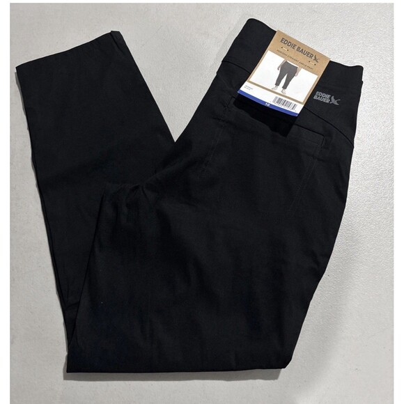 NWT Eddie Bauer Women's Horizon Straight Anke Pants Black Size 8 - Picture 5 of 7